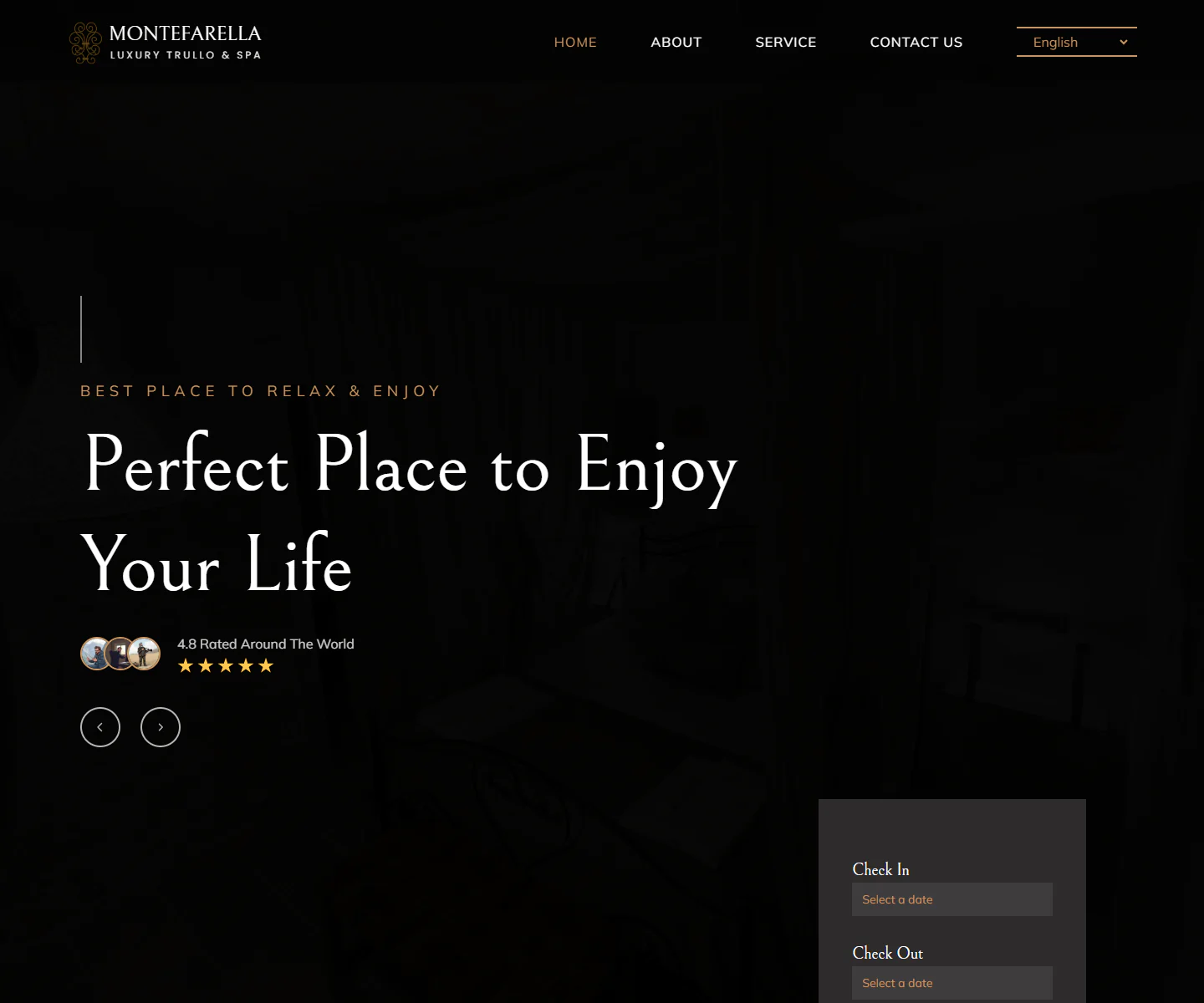 Hotel Montefarella website preview